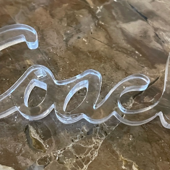 COACH Poppy Clear Acrylic Script Hangtag Replacement Charm - Picture 10 of 14